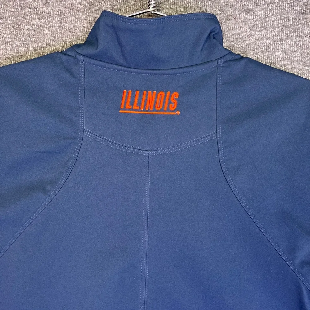 Nike Illinois Fighting Illini Jacket Mens L Navy Blue Softshell Sporty Casual